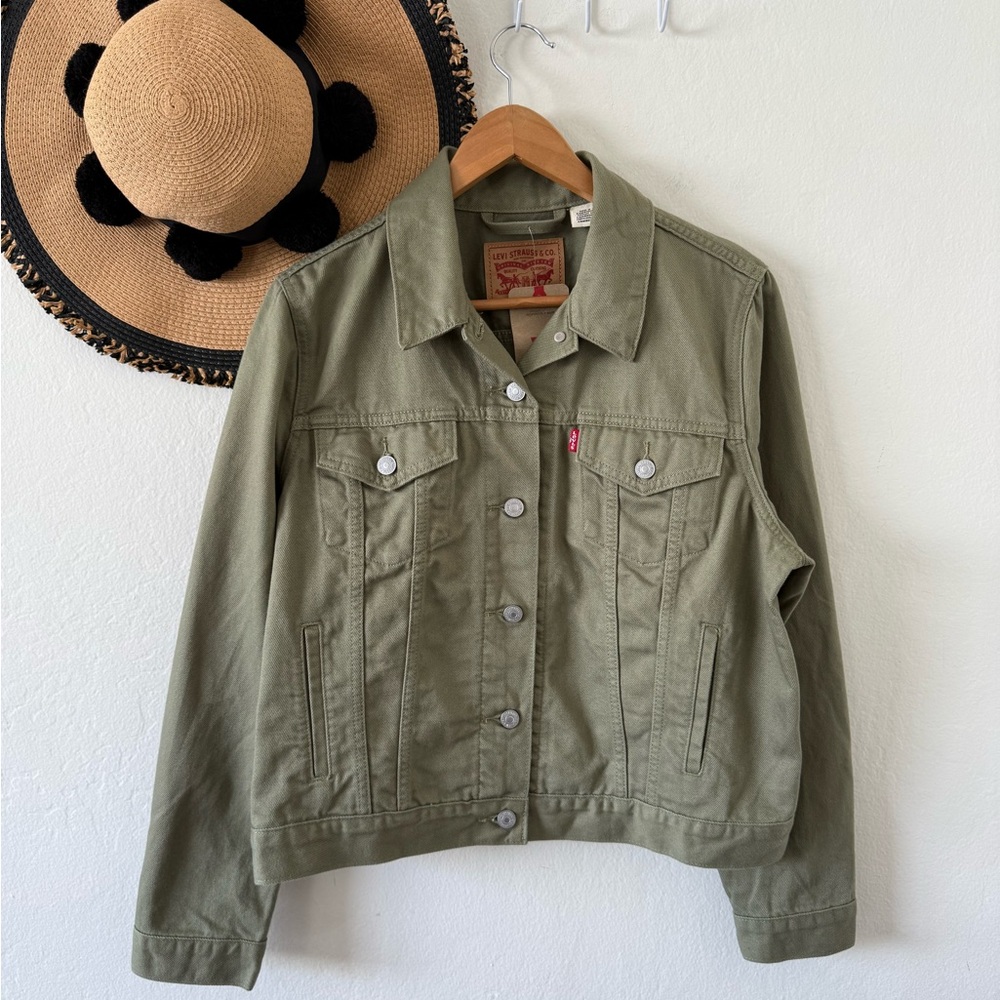 Levi's Olive Green Women's Jean Jacket - Picture 7 of 13